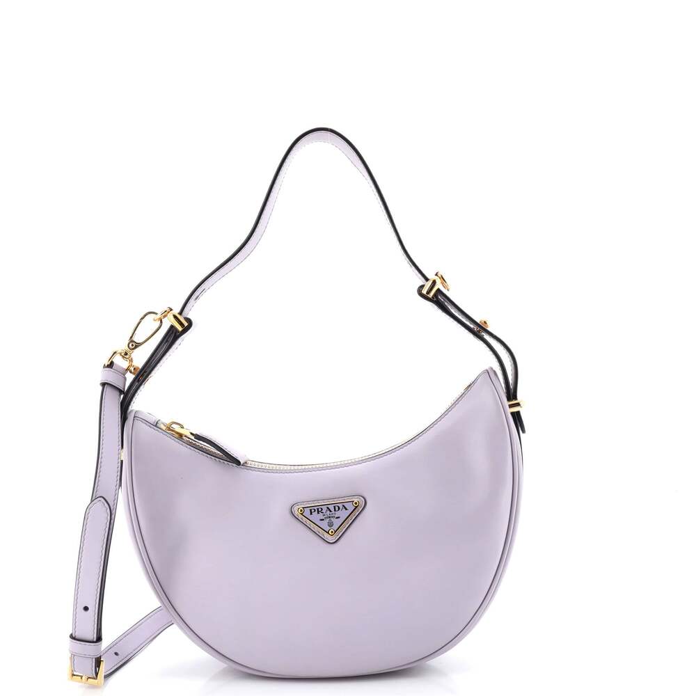 Prada Arque Half Moon Hobo Leather #241394P24B